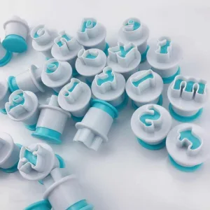 Push easy lower case alphabet cutters