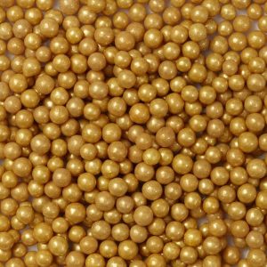 Gold Sugar Pearls 4mm