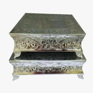 Silver Square Cake Stand
