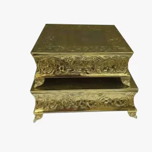 Gold Square Cake Stands