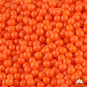 Orange Sugar Pearls 4mm