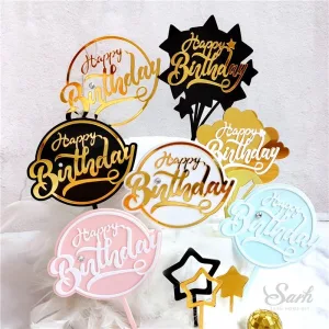 Happy Birthday Acrylic Toppers
