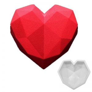 large 3D Geo heart Mold
