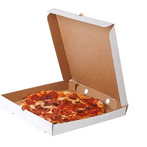 White pizza boxes