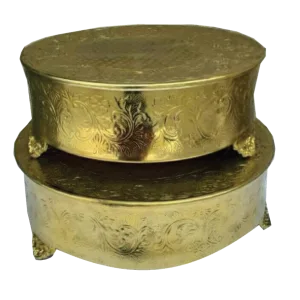 Round Gold Cake Stands