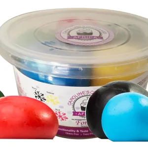 Assorted Black Yellow Blue Green Red Fondant