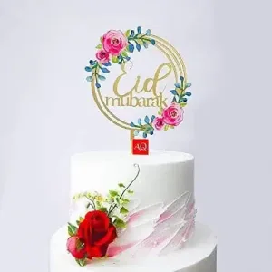 Eid Floral Acrylic Topper
