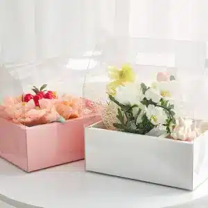 Transparent Flower Cake Box
