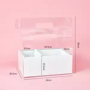 Transparent Flower Cake Box